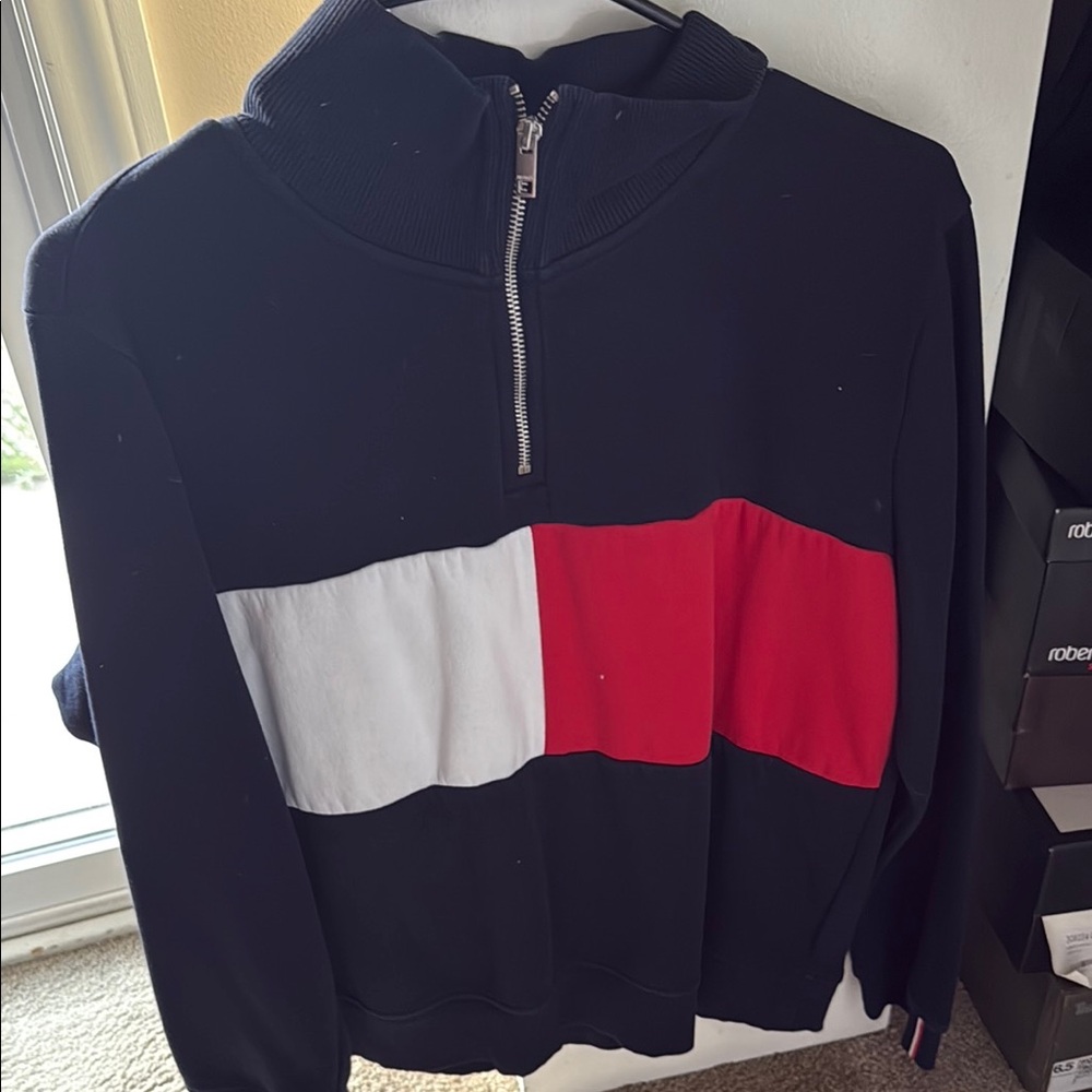 Tommy Hilfiger women’s  Zip-Up Sweater - Black, Red, White
